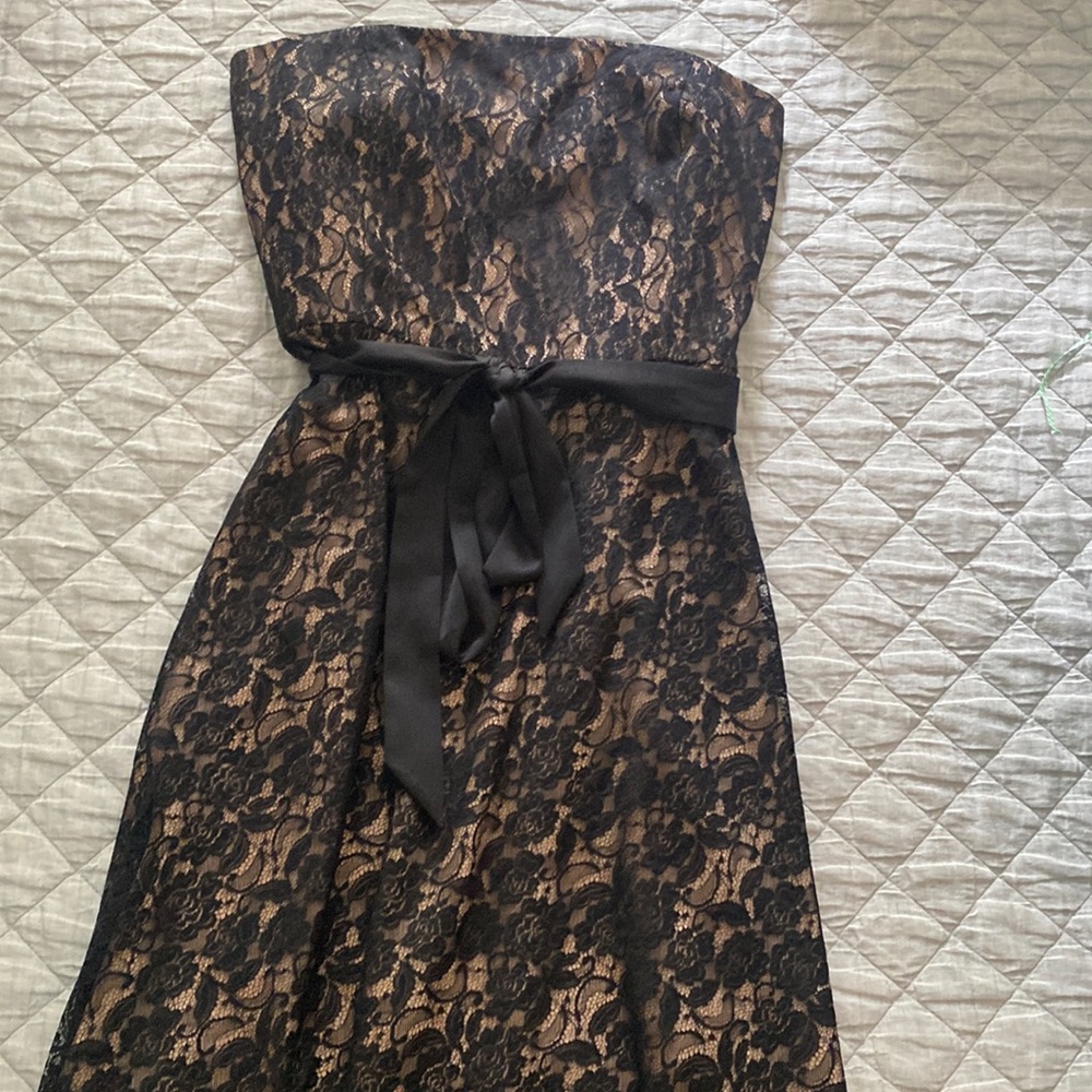 Ann Taylor Loft strapless lace lined dress